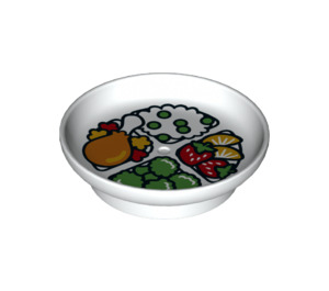 Duplo Dish with Chicken, Rice, Broccoli and Strawberries and Orange (31333 / 74799)