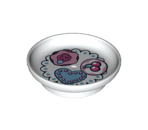 Duplo Dish mit Rose Herz und Cherries (31333 / 72208)