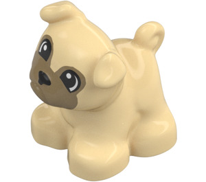 Duplo Hund - Pug med Hud Ansikte (65948)