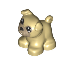 Duplo Dog - Pug with Flesh Face (65948)