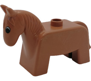 Duplo Fabuland Brown Horse with black eyes (81649)