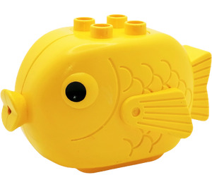 Duplo Fish with Studs and Black Eyes