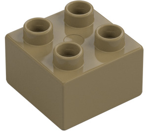 Duplo Or Foncé Mat Brique 2 x 2 (3437 / 89461)