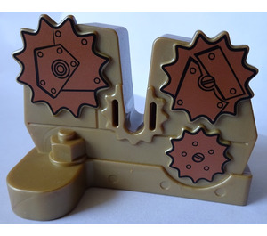 Duplo Fladt mørkt guld Gears (44698)