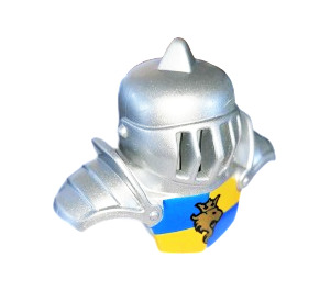 Duplo Flat Silver Armor with Lion and Crown