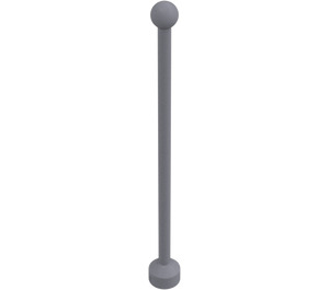 Duplo Flaches Silber Flagpole 1 x 2 x 7 (51708)