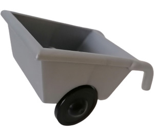 Дупло Плоско сребро Wheelbarrow с Черно Колела (74661 / 88205)