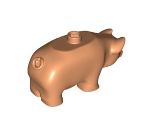 Duplo Flesh Pig with Curled Tail (75722)