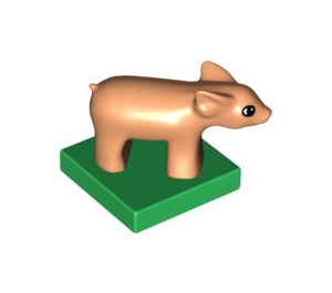 Duplo Ihonvärinen Piglet päällä Alusta (75726)