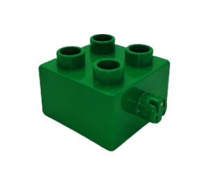 Duplo Zielony Cegła 2 x 2 z Pin (3966)