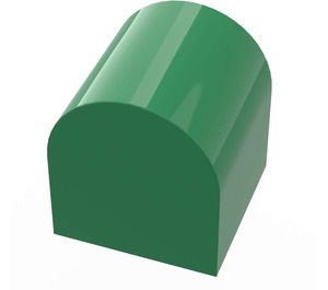 Duplo Green Brick 2 x 2 x 2 with Curved Top (3664)