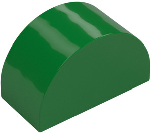 Duplo Green Brick 2 x 4 x 2 with Curved Top (31213)