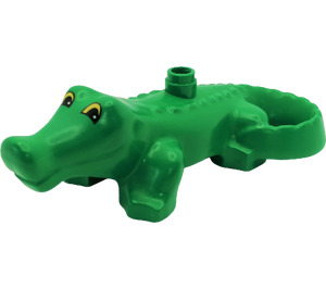 Duplo Groen Krokodil met Geel Ogen (2284 / 81523)