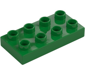 Duplo Green Plate 2 x 4 (4538 / 40666)