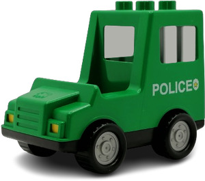 Duplo Zelená Policie Van s Windows (74564)