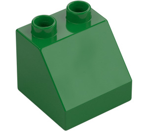 Duplo Grün Schrägstein 2 x 2 x 1.5 (45°) (6474 / 67199)