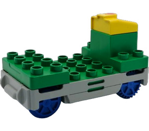 Duplo Verde Base de tren con Batería Compartment (75704)