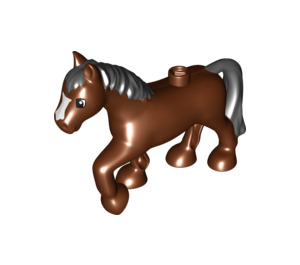 Duplo Horse with Black Mane (57892 / 89688)