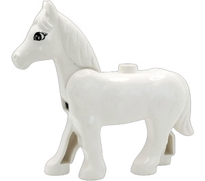 Duplo Caballo con Movable Cabeza con Eyelashes