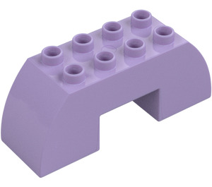 Duplo Lavendel Bogen Stein 2 x 6 x 2 Gebogen (11197)