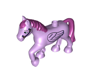 Duplo Lavender Horse with Wings (1376 / 19133)