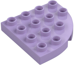 Duplo Lavendel Plate 4 x 4 med Rund Hjørne (98218)