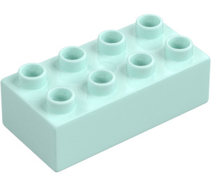 Duplo Light Aqua Brick 2 x 4 (3011 / 31459)