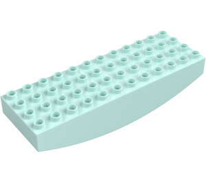 Duplo Light Aqua Brick 4 x 12 x 2 Inverted Bow (39927)