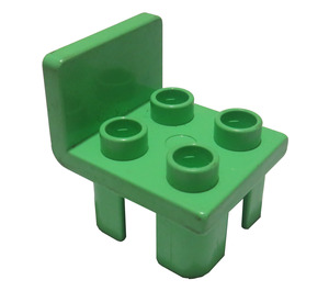 Duplo Světle zelená Chair 2 x 2 x 2 s Cvočky (6478 / 34277)