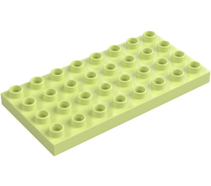 Duplo Light Lime Plate 4 x 8 (4672 / 10199)