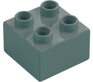 Duplo Licht turquoise Steen 2 x 2 (3437 / 89461)