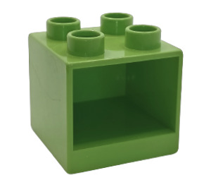 Duplo Lime Drawer Cabinet 2 x 2 x 1.5 (4890)