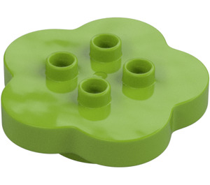 Duplo Lime Blomst 4 x 4 (15515)