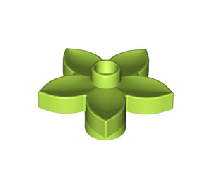 Duplo Lime Flower with 5 Angular Petals (6510 / 52639)