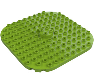 Duplo Lime Plate 12 x 12 with Cylinder 2 x 2 x 1/2 (26836)