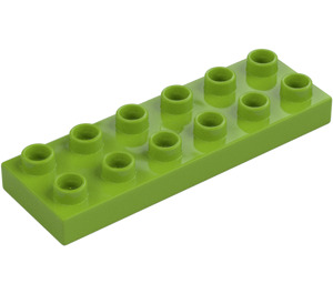 Duplo Lime Plate 2 x 6 (98233)