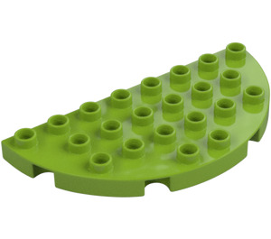 Duplo Limette Platte 8 x 4 Semicircle (29304)