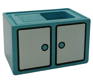 Duplo Maersk Blue Kitchen Sink med hvid Doors