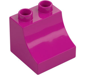 Duplo Magenta Palikka jossa Curve 2 x 2 x 1.5 (11169)