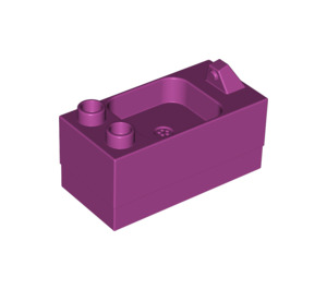 Duplo Magenta Kitchen Sink 2 x 4 x 1.5 (6473)