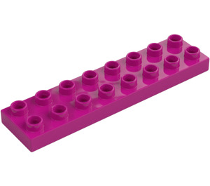 Duplo Magenta Plaat 2 x 8 (44524)