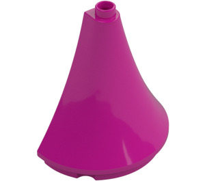 Duplo Magenta Steeple Halv Rund 3 x 5 x 4 (98238)