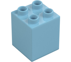 Duplo Středně azurová Kostka 2 x 2 x 2 (31110)