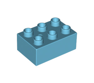 Duplo Medium Azure Brick 2 x 3 (87084)