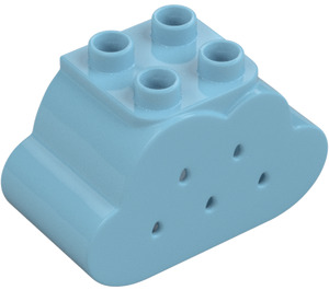 Duplo Medium Azure Design Brick 2 x 4 x 2 (79784)