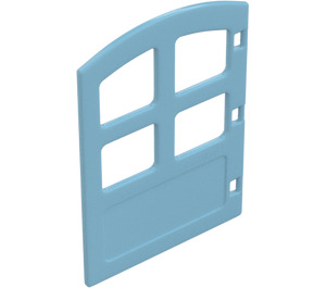 Duplo Medium Azure Door with Larger Bottom Windows (67872)