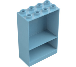 Duplo Medium asurblå Ramme 4 x 2 x 5 med Shelf (27395)