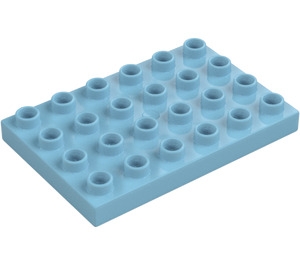 Duplo Medium Azure Plate 4 x 6 (25549)