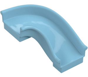 Duplo Medium Azure Right Slide 4 x 4 x 3 (35088)