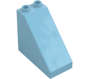 Duplo Medium azuurblauw Helling 2 x 4 x 3 (45°) (49570)